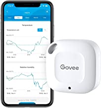 Govee Hygrometer Thermometer, Wireless Thermometer, Mini Bluetooth Humidity Sensor with Notification Alert, Data Storage a...