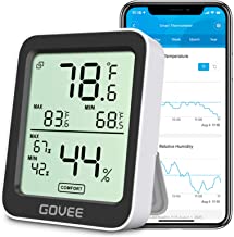 Govee Bluetooth Digital Hygrometer Indoor Thermometer, Room Humidity and Temperature Sensor Gauge with Remote App Monitori...