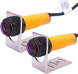 Taiss/ 1 Pair M18 Infrared Ray Through-Beam Reflection Optical Photoelectric Switch Sensor Three Lines NPN NO 6-36VDC Prox...